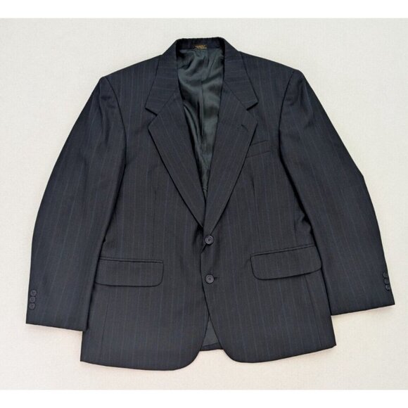 Towncraft Men's Blazer Jacket Size 42S Blue Pinstripe Sport Coat - Picture 2 of 16